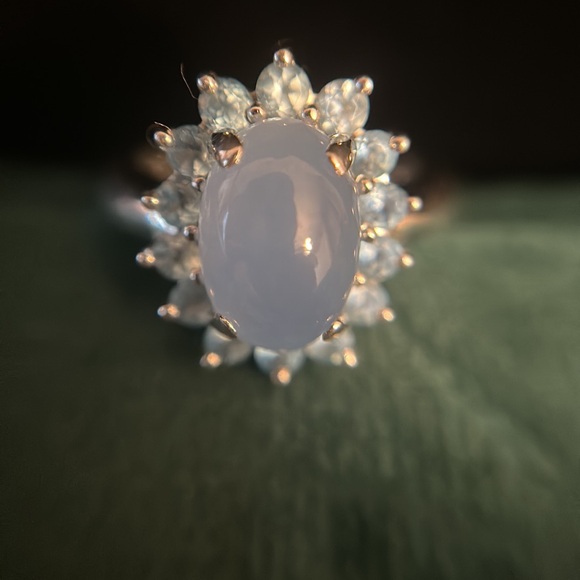 925 sterling silver chalecedony ring gemstones - Picture 2 of 6